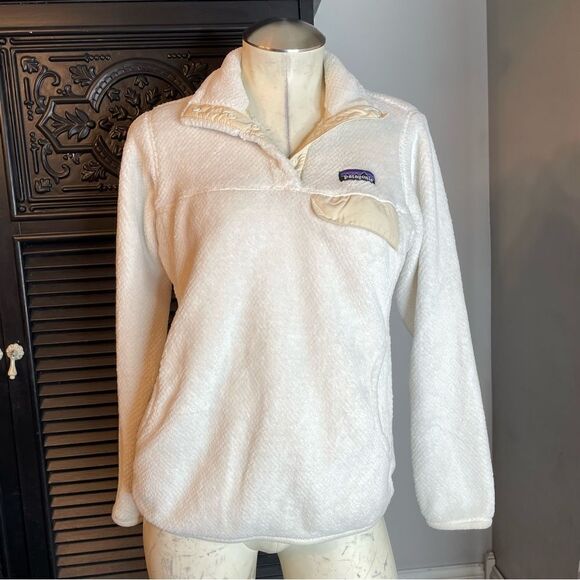 Patagonia Re-Tool Snap-T Fleece Pullover Women’s Size‎ XS Cream Raw Linen - Picture 1 of 8